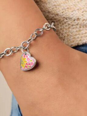 James Avery Enamel Groovy Heart Charm